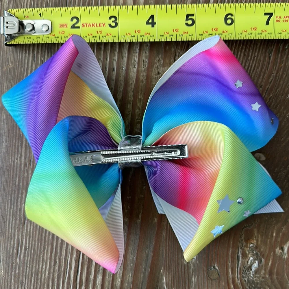 New Jojo Siwa tie dye rainbow hair clip 7”